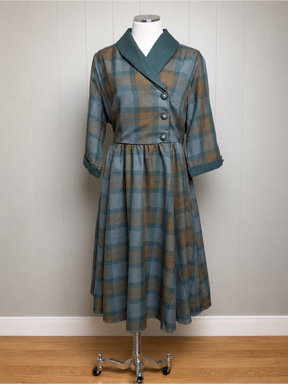 Outlander Her Universe Tartan Swing Dress XL NWT Plaid Dragonfly
